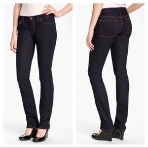 Tory Burch Indigo Dark Wash Super Skinny Jeans